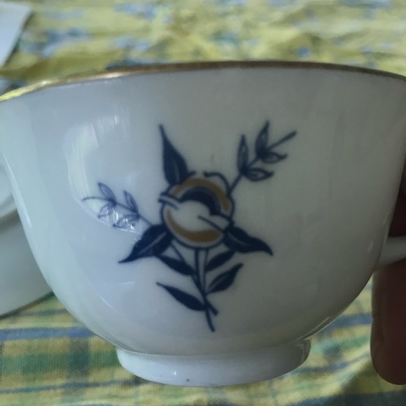 ALP LIDKOPING Cup and saucers - set of five antique, Sweden. - Picture 3 of 14